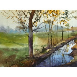 Arif Ansari, 11 x 14 Inch, Water Color on Paper,  Landscape Painting, AC-AA-042